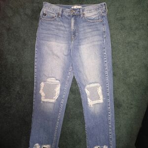 KanCan Light Blue Distressed Ankle Jeans